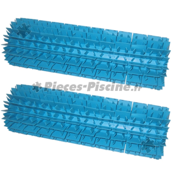 Brosses lamelles turquoises INDIGO (lot de 2)