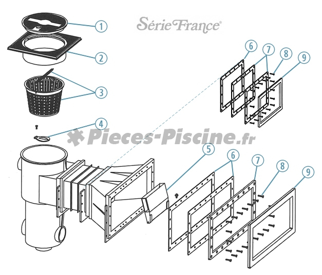 Panier avec anse skimmer SERIE FRANCE