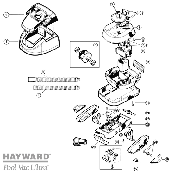 Pièces détachées robot HAYWARD Pollvac Ultra