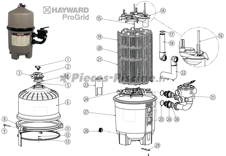 Manomètre De Rechange Pour Filtre Piscine Hayward - Compatible Pro Series, Perflex, Modèles S270T2, Etc.
