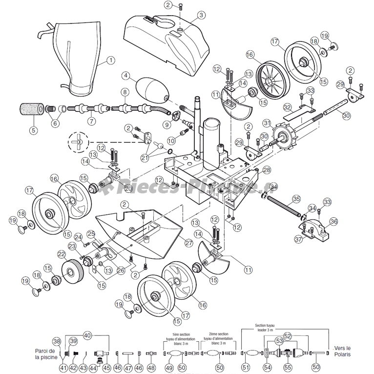 robot piscine polaris 280 pieces detachees