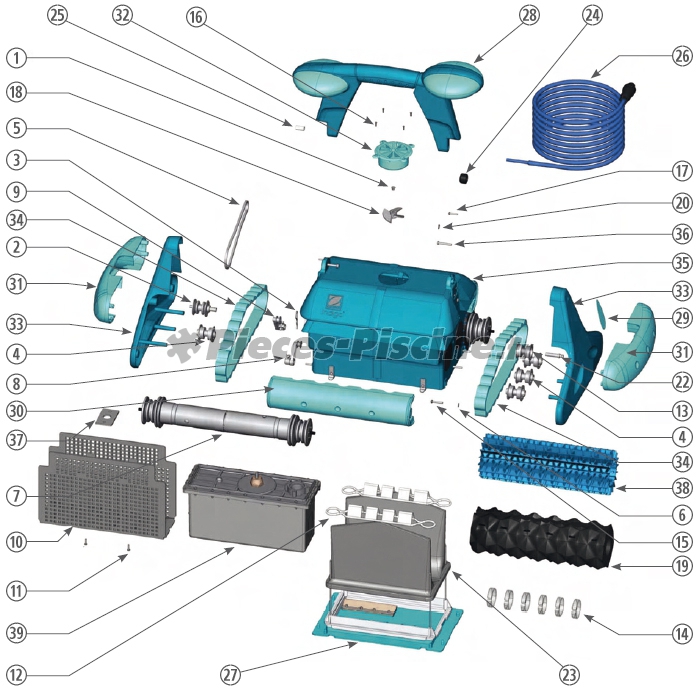 robot piscine zodiac indigo pieces detachees