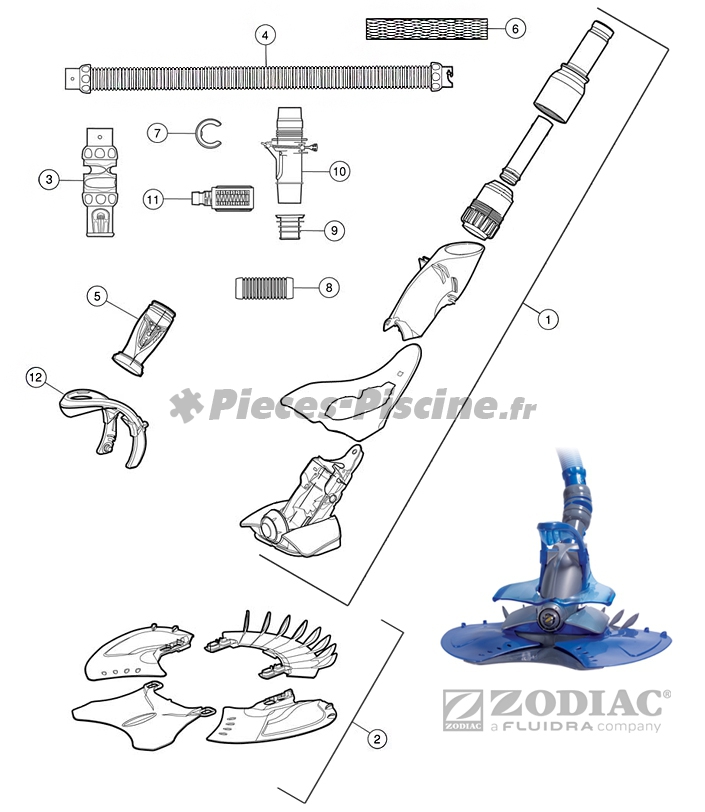 robot piscine zodiac x7